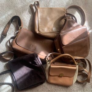 Tan and Brown Leather wholesale reseller lot  5 Bags